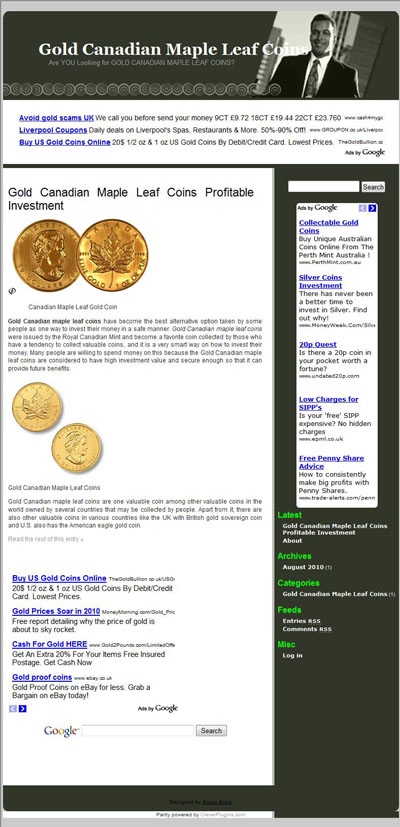 Gold Canadian Maple Leaf Coins Index Page
